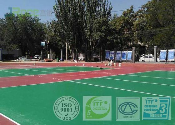 Shock Absorption Rubber Tennis Court Surface With Pu Coating Material