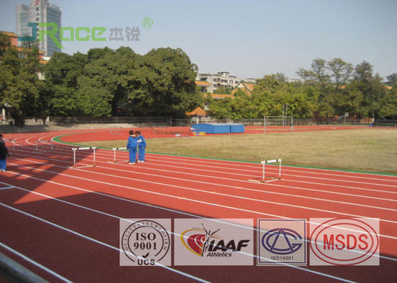 Red Synthetic Jogging Track Surface , All Weather Track Material 36.0 % Force Reduction